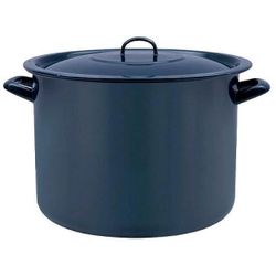 cumpără Cratiță profesională Metalac 54162 emailată 36cm, 30l, capac din metal, albastru inchis în Chișinău 