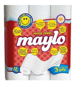 Полотенца бумажные MAYLO 3 слоя 11.3м*12
