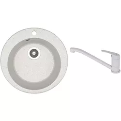 cumpără Chiuvetă bucătărie cu bateria Dr.Gans Gala + SanDonna F 1066 gri în Chișinău 