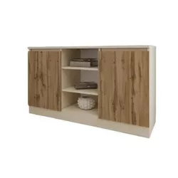cumpără Comodă Smartex (16290) Т5 140cm Ivory+Stejar Inchis în Chișinău 