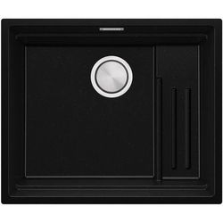 купить Мойка кухонная Primagran Prague 60 Step Level Black metallic + accesorii 470x560 MPSKM#N в Кишинёве 