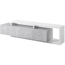 cumpără Suport TV de podea Helvetia Bota №40 1S White/Colorado Concrete în Chișinău 