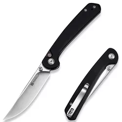 купить Нож походный Sencut S25007-2 Skelfin, G10 negru, Button Lock в Кишинёве 