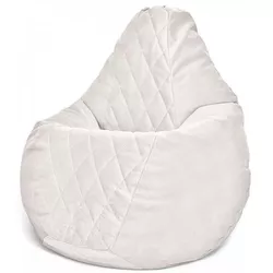 cumpără Fotoliu BeanBag BeanBag BM6134, Кресло Груша из велюра Maserrati "Romb", XL, белый în Chișinău 