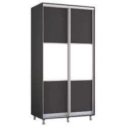 cumpără Dulap Mobildor-Lux Aron-P 1.0m-1.8m uși glisante din PAL orizontal (120x60x230H cm) Anthracite în Chișinău 