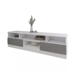 купить Тумба напольная для TV Smartex (16350) Т6 160cm TV Alb+Grafit в Кишинёве 