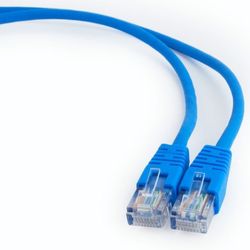 1 m, Patch Cord  Blue, PP12-1M/B, Cat.5E, Cablexpert, molded strain relief 50u" plugs