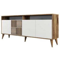 купить Тумба Trendy Milano, Nuc, Alb 180x78x35cm в Кишинёве 