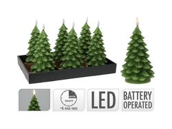 Decoratiune LED "Brad verde" 12X12X19cm, plastic