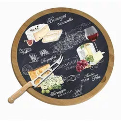 cumpără Tocător de tăiere Easylife R0888#WOCH Platou Bamboo Rotativ 32cm World Of Cheese în Chișinău 