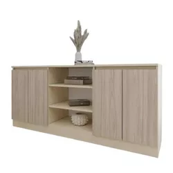 cumpără Comodă Smartex (16300) Т5 160cm Ivory+Stejar Deschis în Chișinău 
