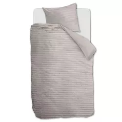 купить Постельное белье Riviera Maison 333125 Furry Stripes 140x200/220 Off-white в Кишинёве 