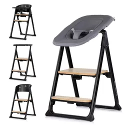 купить Стульчик для кормления Chipolino STHQU02601CH QUATRO charcoal 4in1 в Кишинёве 