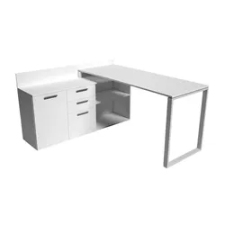 купить Офисный стол Indart Basic 02 (152x140x80) в Кишинёве 