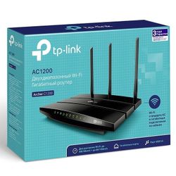 Wi-Fi AC Dual Band TP-LINK Router, "Archer C1200", 1200Mbps, Gbit Ports, USB2.0