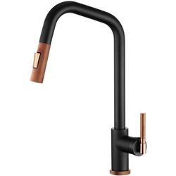 cumpără Bateria bucătărie Helika-AquaSanita 7023-601C MATENO Black metallic copper în Chișinău 