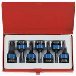 cumpără Set de tubulare, bite, duze King Tony 4417PP набор насадок ударных TORX Т25-Т60 1/2", 7 пр. în Chișinău 