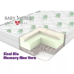 купить Матрас детский Veres 50.7.13 Sisal Bio MemoryAloe Vera 120x60x10cm в Кишинёве 