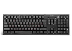 Keyboard SVEN Standard 304, Classic layout, Quiet, 1xUSB port, Black, USB + HUB