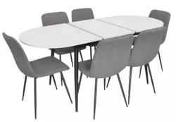 cumpără Set masă și scaune Evelin di Costacurta стол DT-533R B + 6 стульев YTC-078B Bjorn-13 (Grey) în Chișinău 