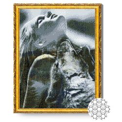 cumpără Tablou pe numere Art Gallery GA86549 Mozaic cu diamante 40x50cm Ea este lupoaica în Chișinău 