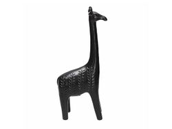 Statuie "Girafa" 35cm, negru, ceramica