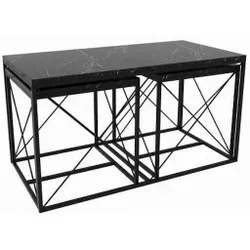 cumpără Măsuţă cafea Trendy Defne, Marmura Neagra, set în Chișinău 
