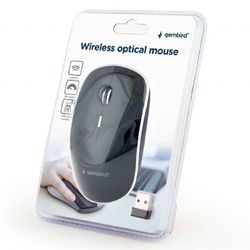 Wireless Mouse Gembird MUSW-4B-01, Optical, 800-1600 dpi, 4 buttons, Ambidextrous, 1xAA, Black