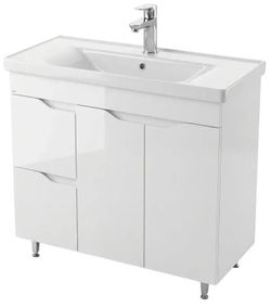cumpără Dulap pentru lavoar Mashtab 11787 Print cu 2 sertare+usa 100cm Alb în Chișinău 