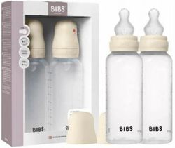 купить Поильник BIBS 51171216 Set 2 biberoane din plastic anticolici Ivory cu tetina din silicon 3+ luni, 270ml в Кишинёве 