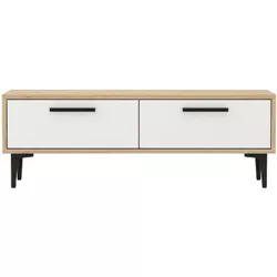 купить Тумба напольная для TV Trendy Leni Stejar Safir, Alb (GTR000363) в Кишинёве 
