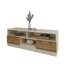 cumpără Comodă TV Smartex (16345) Т6 140cm TV Ivory+Stejar Inchis în Chișinău 