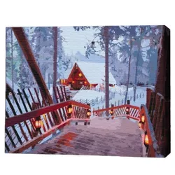 cumpără Tablou pe numere BrushMe RBS52773FC 30x40cm (fără cutie) Confort de iarnă în Chișinău 