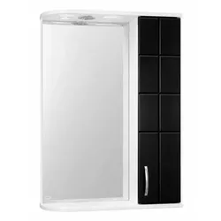 купить Зеркало для ванной Mashtab 1811 Domino 600x200x720 Alb-Negru в Кишинёве 