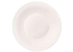 Farfurie 23cm adinca Moon, alba, opalglass