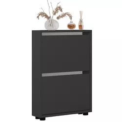 купить Полка для обуви Mobildor-Lux Leo Slim 100x16x86H cm Anthracite в Кишинёве 