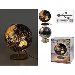 купить Глобус Promstore 52569 Glob pamantesc cu iluminare D26cm, cu port USB, negru в Кишинёве 