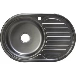 cumpără Chiuvetă bucătărie Rubano 27384 incastrabila 770x500x180mm (stânga), inox, decor-0,8mm în Chișinău 