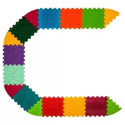 купить Коврик игровой Ortek 12733 Коврик-пазл ортопедический -массажный Набор 10+6 эл. Треугольники в Кишинёве 