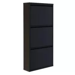cumpără Raft pentru încălțăminte Trendy 3 Piece Metal-Black, 50x103x15cm în Chișinău 