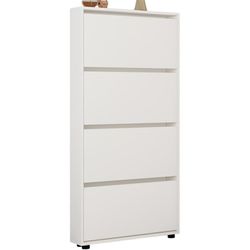 купить Полка для обуви Mobildor-Lux Leo Slim 80x16x164H cm White в Кишинёве 