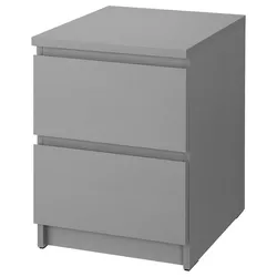 купить Тумбочка Ikea Malm 2 ящика 40x55 Grey в Кишинёве 