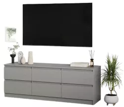 cumpără Comodă TV MebelStar NEO 6S 150x43x53 Grey (MBS-1285) în Chișinău 