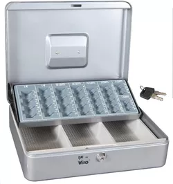 cumpără Cashboxe Viro 5286 Silver (90x300x240) cu cheie, art.03.033 în Chișinău 