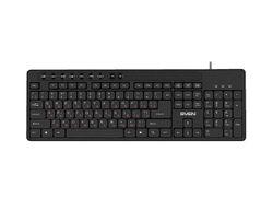 Keyboard SVEN KB-C3060, Multimedia, Splash proof, Black, USB