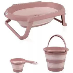 купить Ванночка BabyJem Складной набор для ванны Salmon, 3 шт. в Кишинёве 