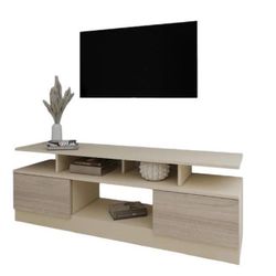 cumpără Comodă TV Smartex (16550) Т9 200cm TV Ivory+Stejar Deschis în Chișinău 