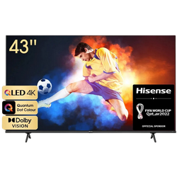 43" LED SMART TV Hisense 43E7HQ, QLED, 3840x2160, VIDAA OS, Gray