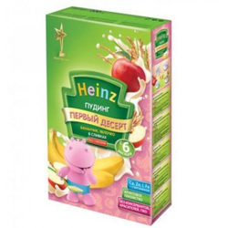 Heinz пудинг бананчик, яблочко в сливках, с 6 мес.