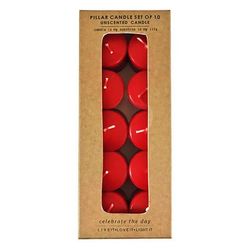 cumpără Lumânare Promstore 48216 Набор свечей пеньковых 10шт 3.8x3.8cm красный în Chișinău 